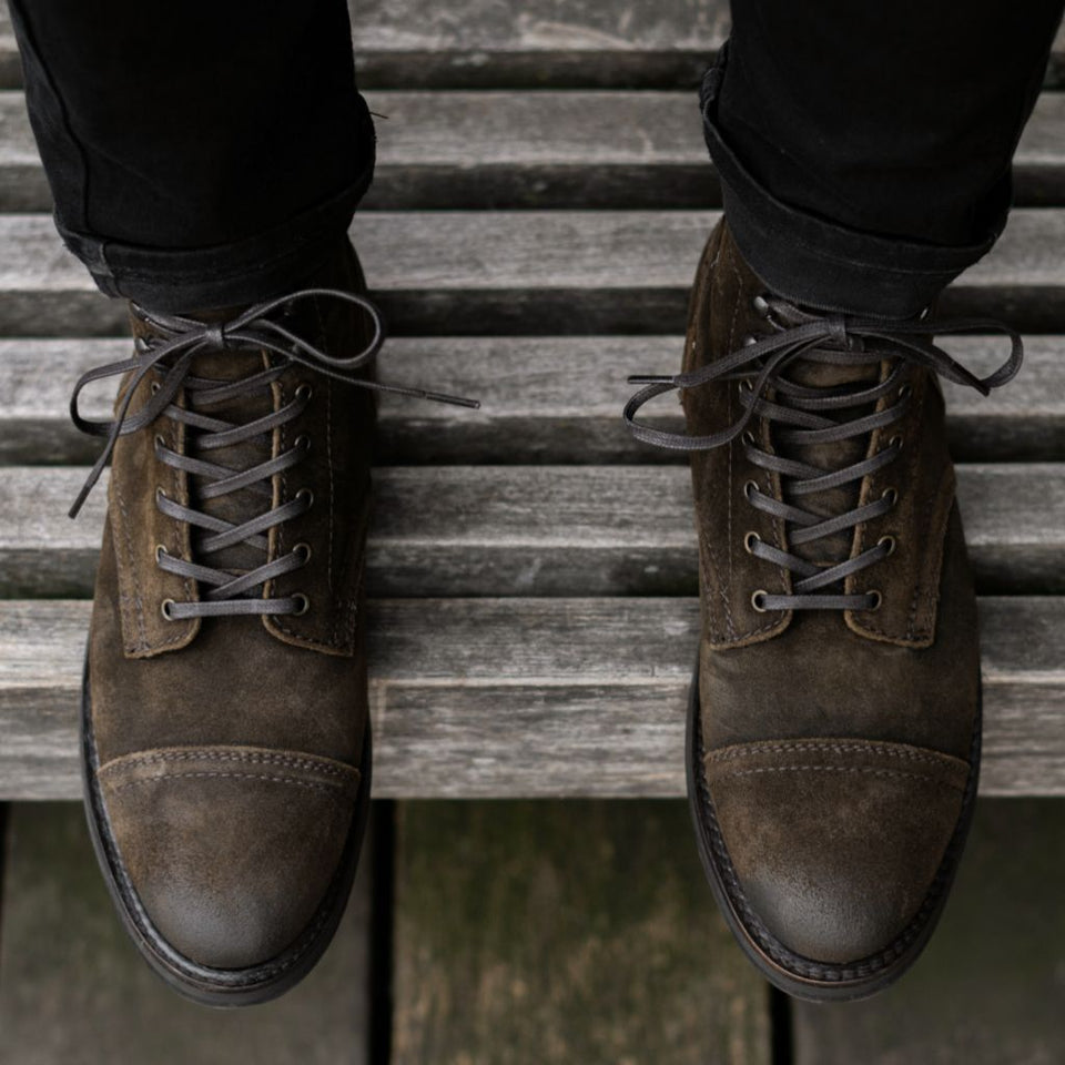 Captain | Dark Olive Suede