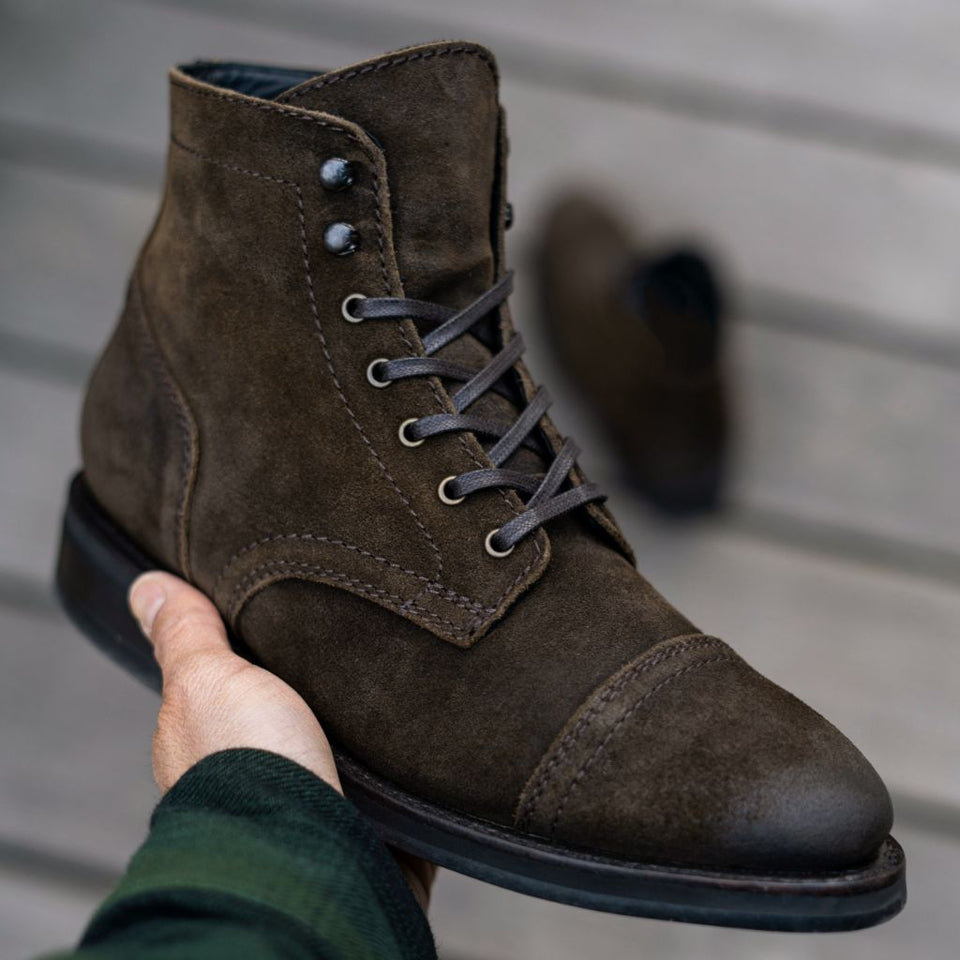 Captain | Dark Olive Suede