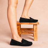 Driving Loafer | Black Suede