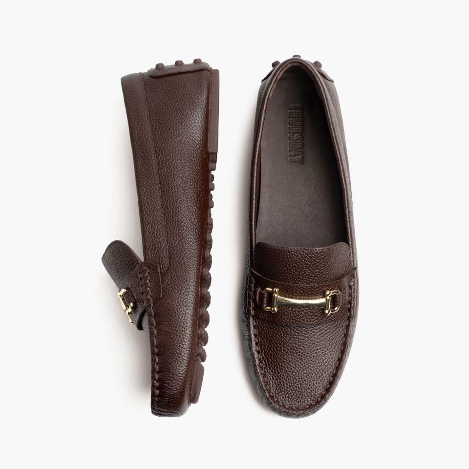 Driving Loafer | Brown & Gold