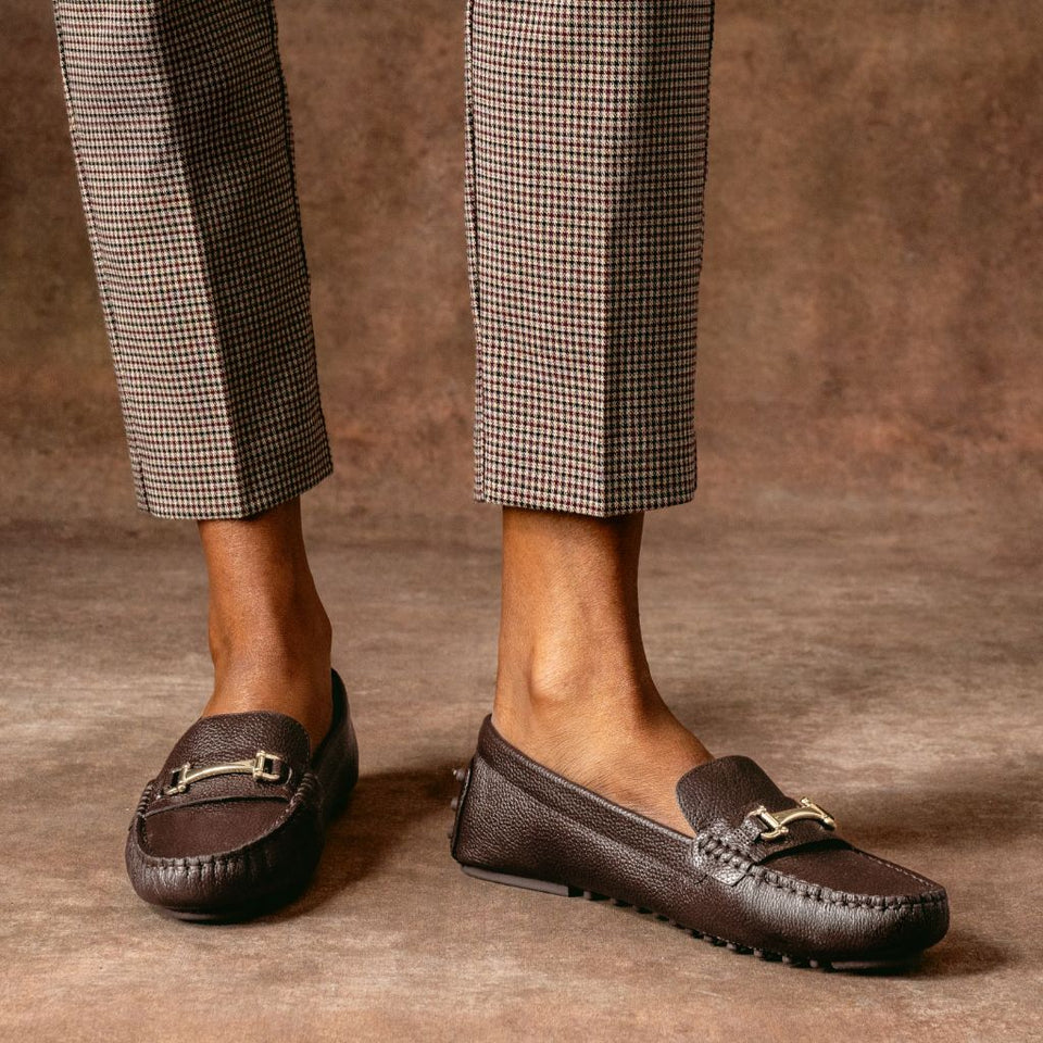 Driving Loafer | Brown & Gold