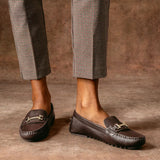 Driving Loafer | Brown & Gold