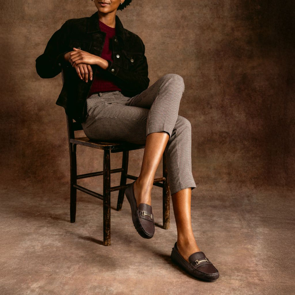 Driving Loafer | Brown & Gold