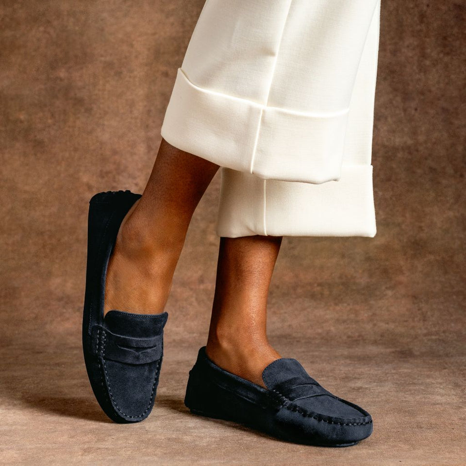 Driving Loafer | Navy Suede