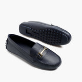 Driving Loafer | Navy & Gold