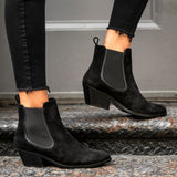 Duchess Bootie | Black Suede